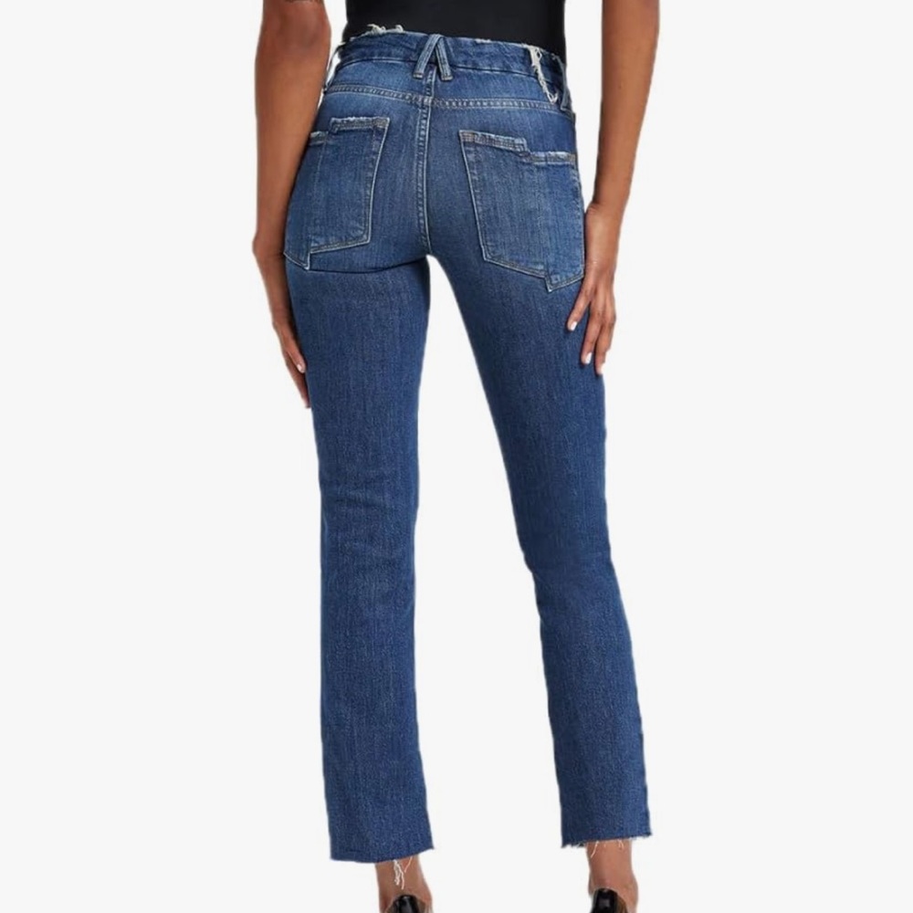 Good American Good Straight Split Pockets Women's Jeans - Picture 7 of 14